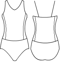 Low bodice V cami with side panel